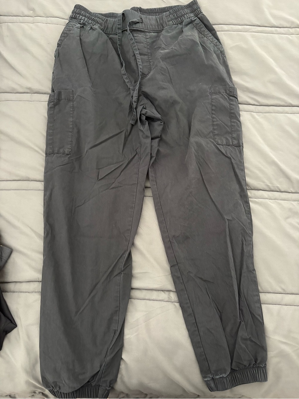 Womens black old navy Elastic-Waist Cargo Pants size medium